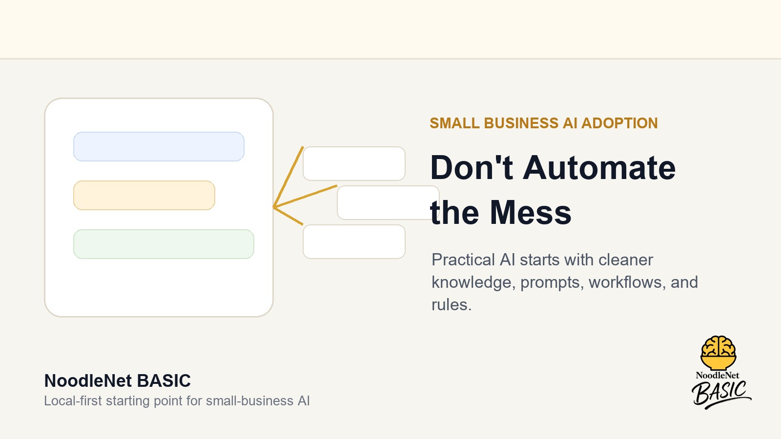 Do Not Automate the Mess