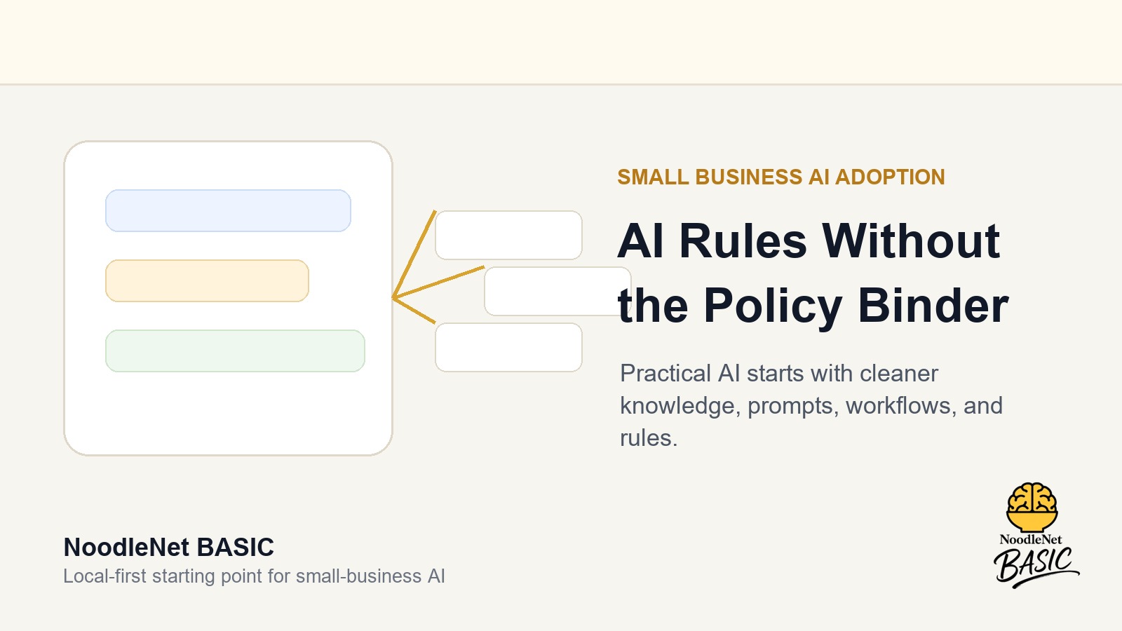 Title card: AI Rules Without the Policy Binder